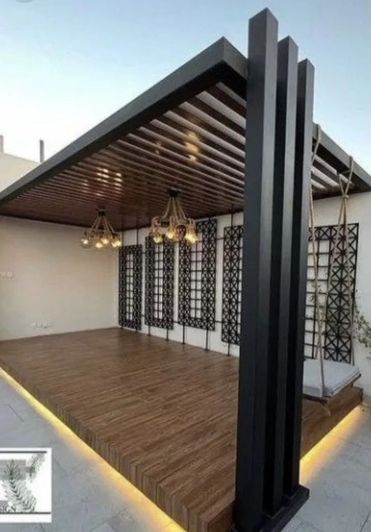 جلسات شتوية ساحرة في القطيف مع أجمل تصاميم البرجولات العصرية